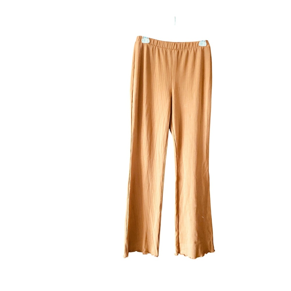 Abound Ribbed Flare Leggings Comfy Casual Lounge Pants Tan Brown Size‎ S